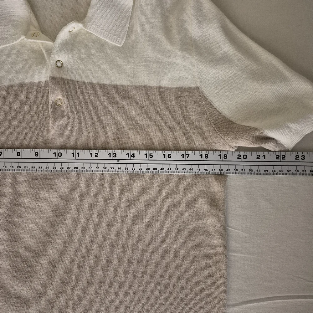 Reiss Mens M Alessano Colorblock Snap Polo Melange Wool Blend‎ Quiet Luxury Prep